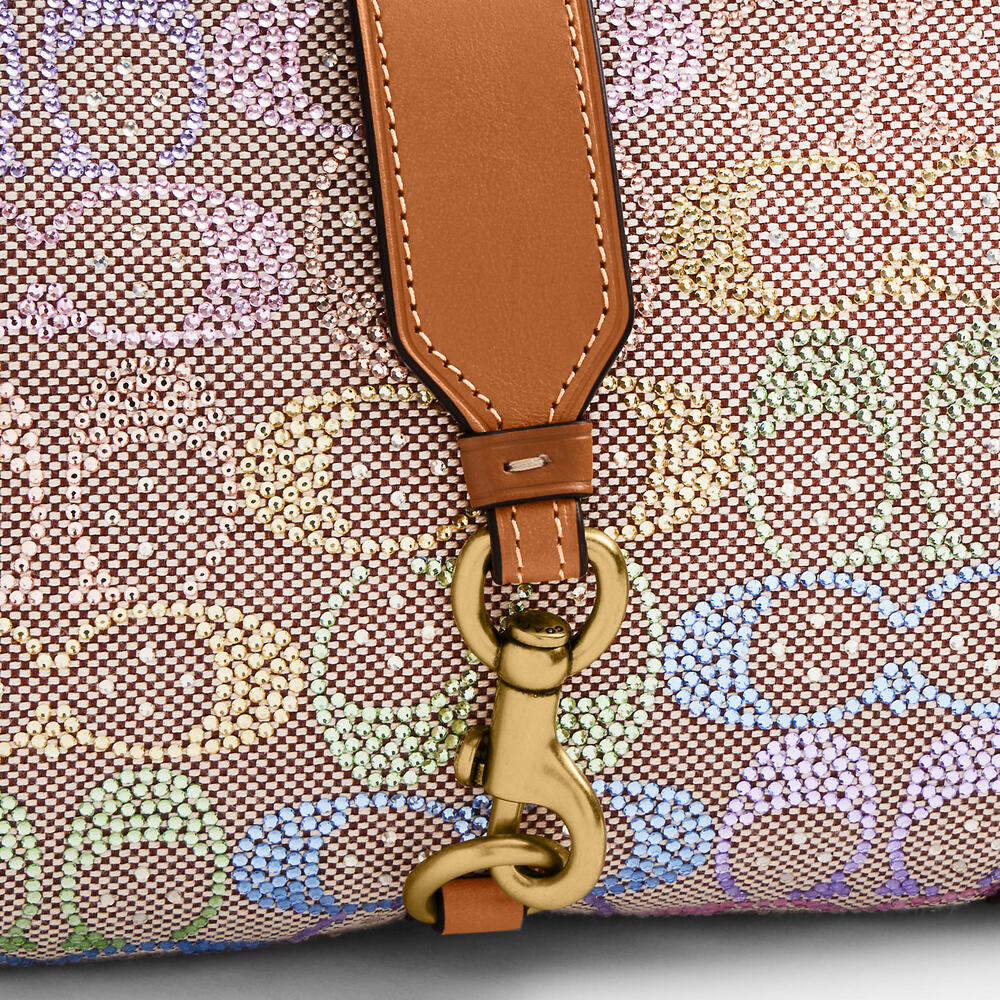 Coach Hobo in Multicolor Signature Canvas with Saddle Brown Leather Trim - Picture 3 of 16